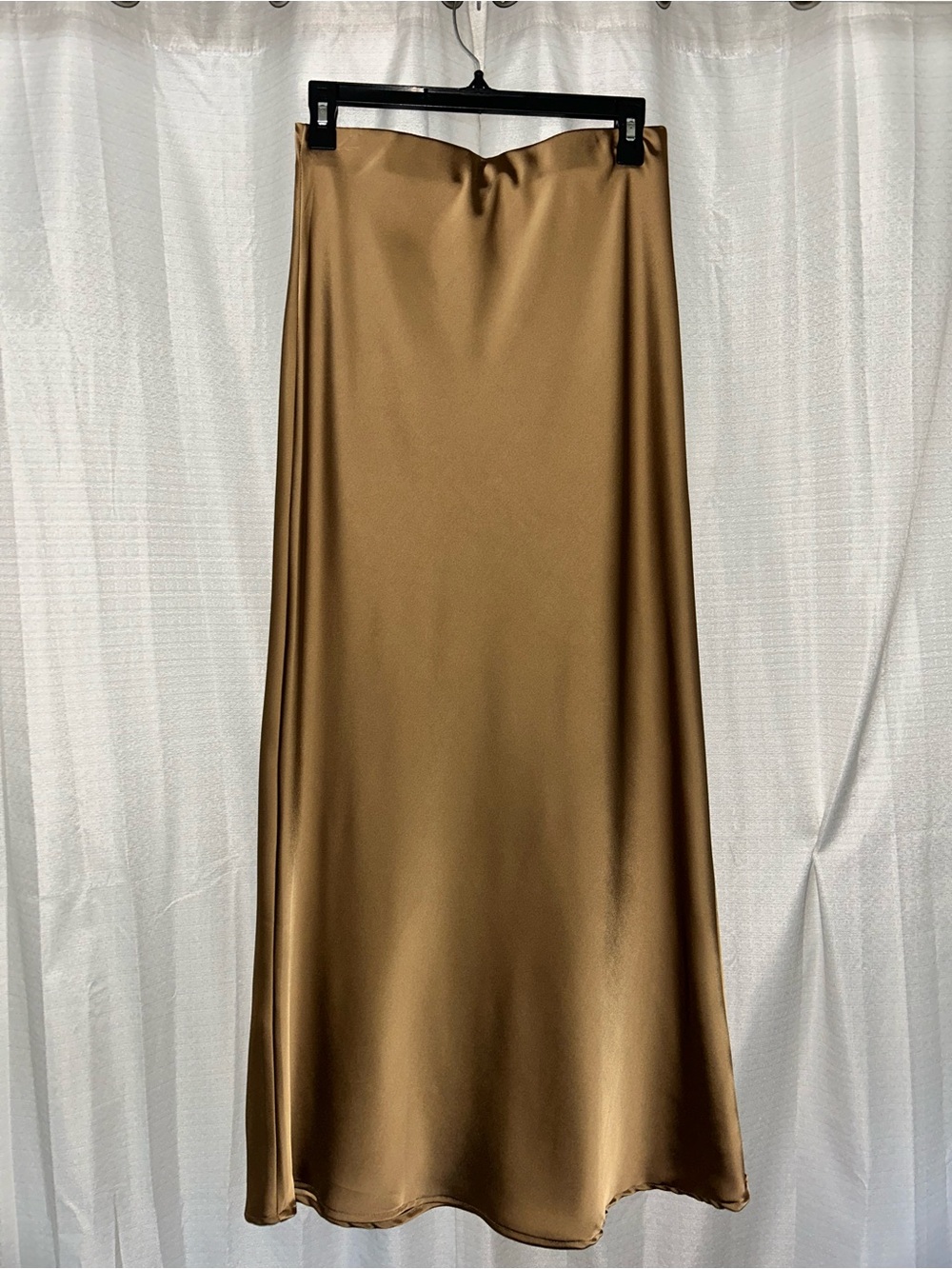 SHEIN Caramel Satin Maxi Skirt